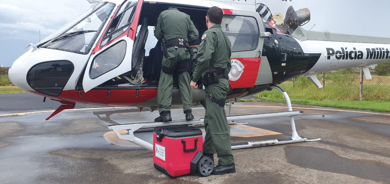 Voo pela vida: Polícia Militar transporta coração para menino de 6 anos