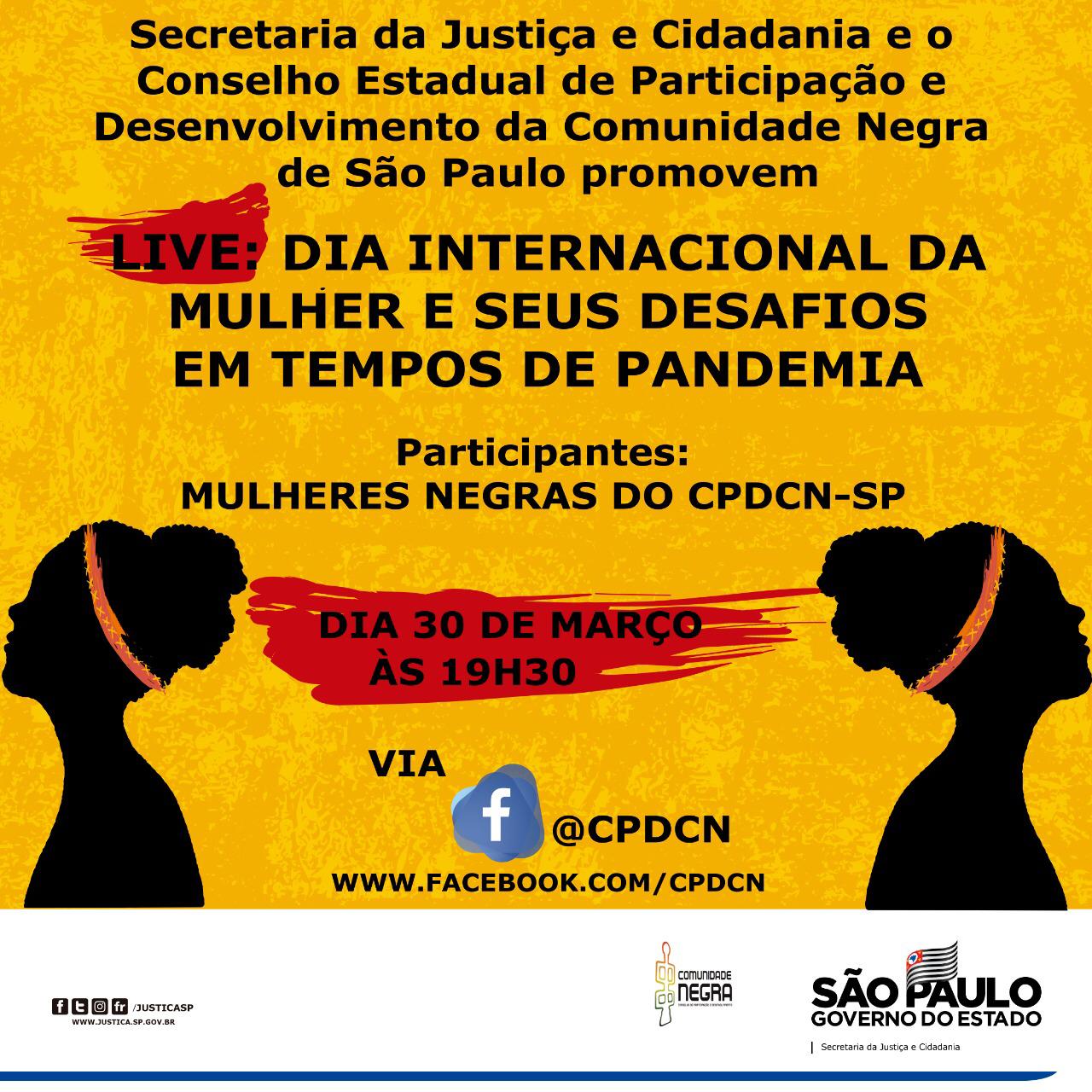 Conselho da Comunidade Negra promove palestra  hoje sobre o Dia Internacional da Mulher