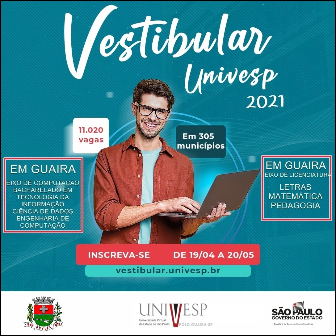 UNIVESP abre inscrições para vestibular em Guaíra