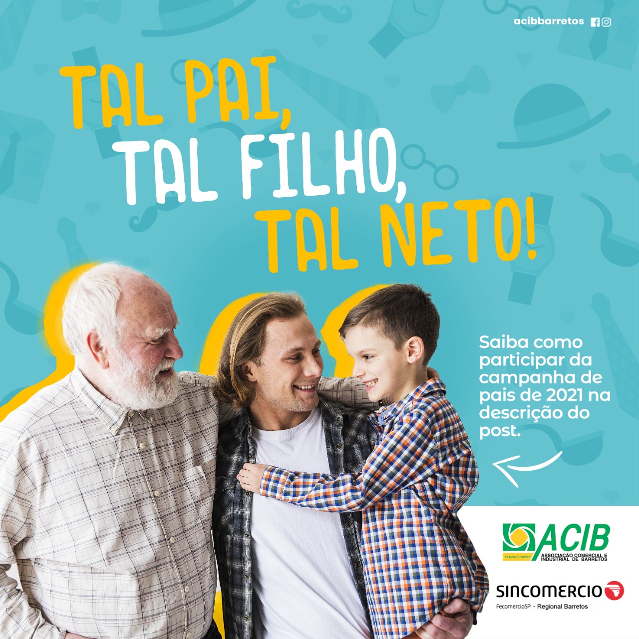 ACIB e Sincomercio lançam promoção para escolha da melhor foto para Campanha Pais e Avós