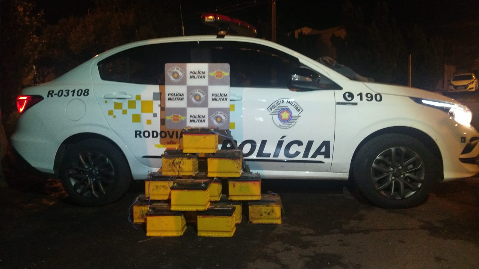 Polícia  Rodoviária prende indivíduo por furto de baterias às margens da rodovia