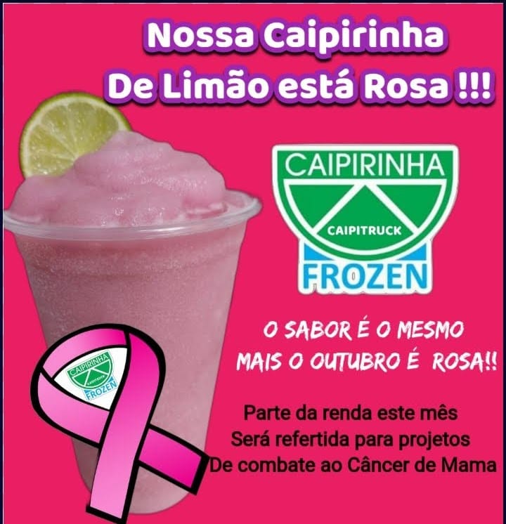 Empresário inova com caipirinha no Outubro Rosa