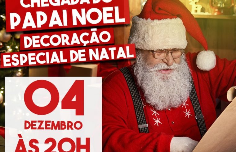 Fundo Social inaugura decoração de Natal com a chegada do Papai Noel neste sábado, dia 4