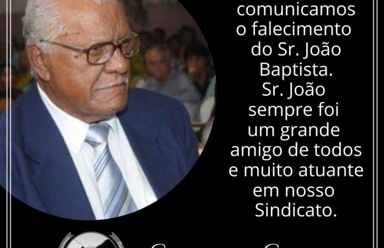 Morre o servidor aposentado João Batista de Souza