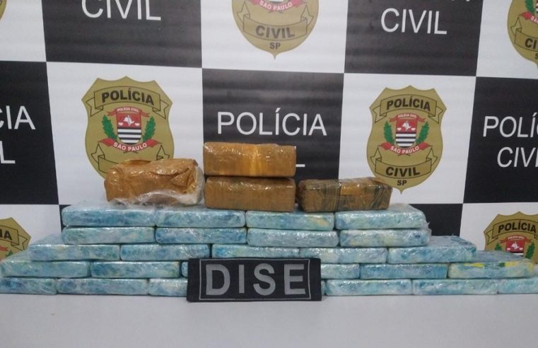 Cinco pessoas são presas após serem flagradas com mais de 30 quilos de cocaína