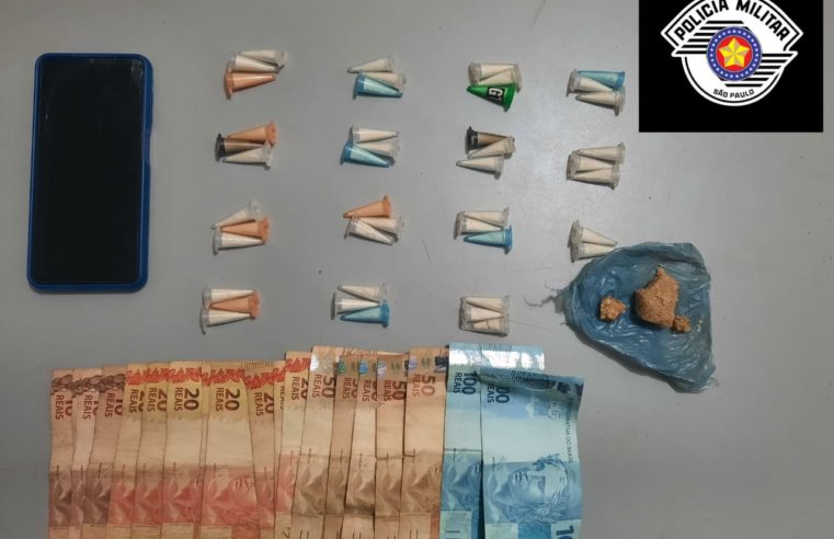 Acusado é preso por tráfico de drogas pela PM