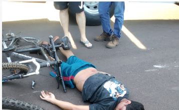 SAMU socorre ciclista em estado grave