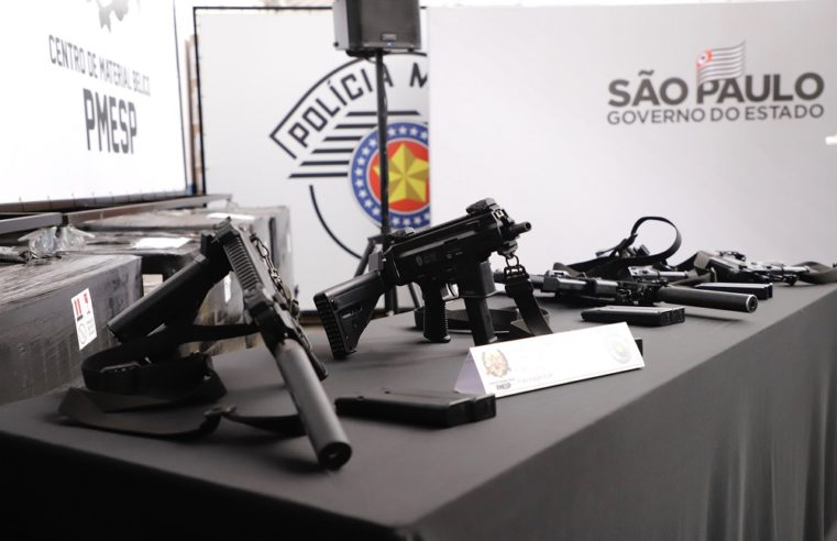 Governo do Estado entrega 490 novas submetralhadoras para a Polícia Militar
