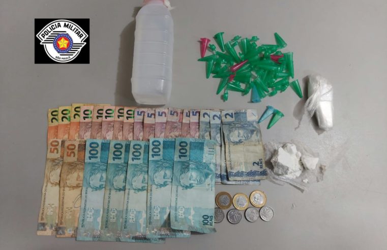 Traficante é preso com drogas durante abordagem da PM