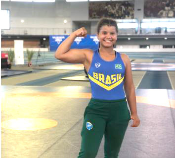 Lutadora barretense fica em 4º lugar no Mundial Escolar