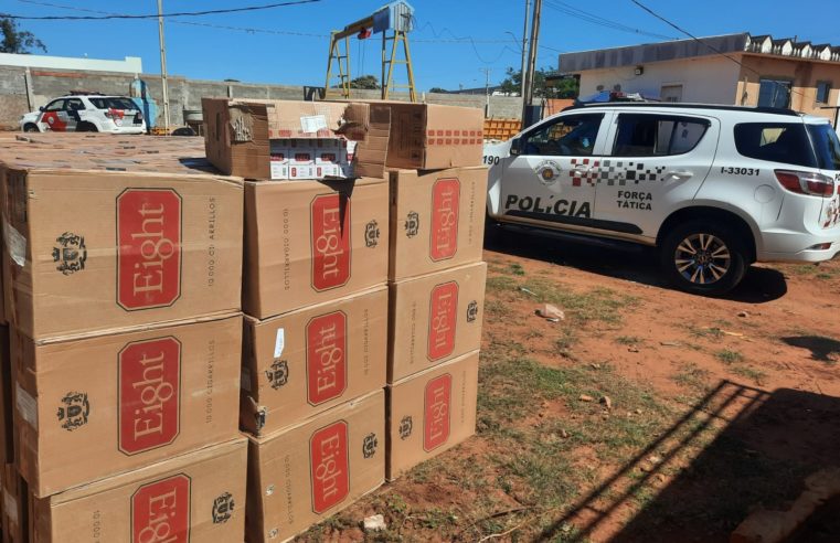 Polícia Militar faz apreensão de 76 mil maços de cigarros