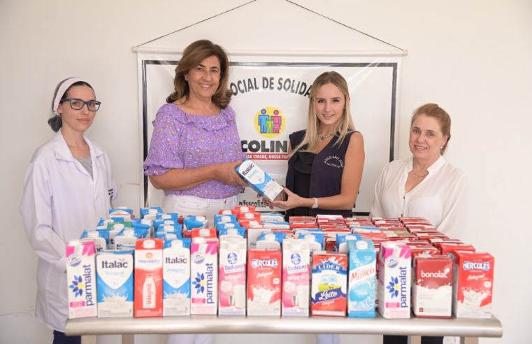 Leite arrecadado na pré-seleção do Concurso da Rainha é doado para o Asilo São José