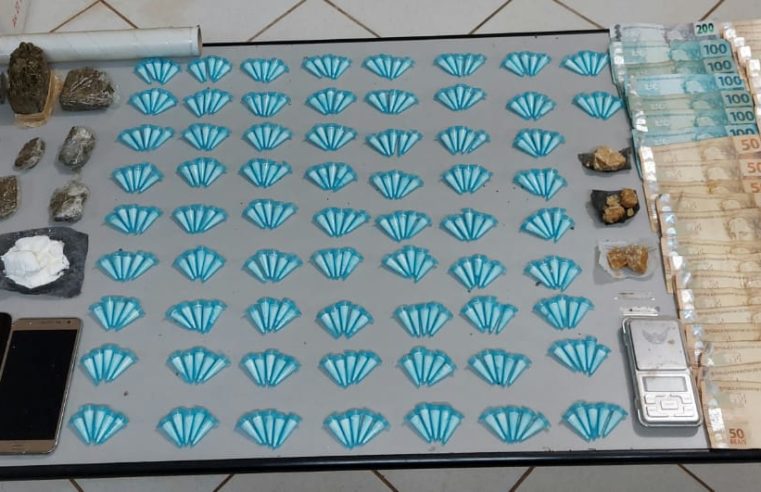 Trio é preso por tráfico pela Força Tática