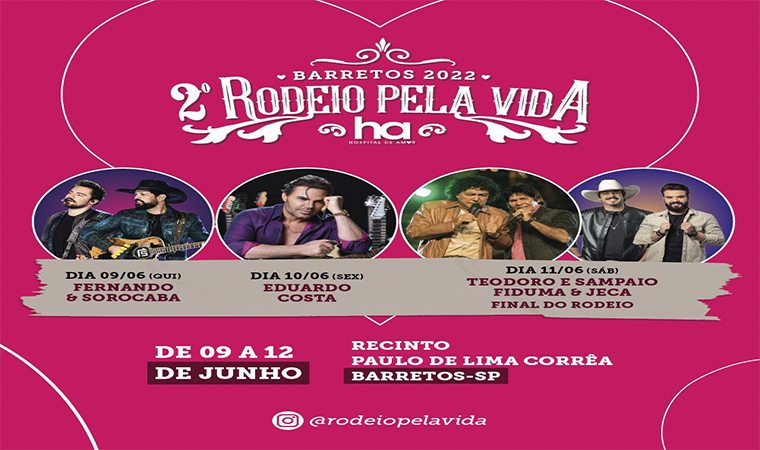 Show de Fernando & Sorocaba abre hoje o 2º Rodeio Pela Vida