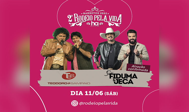 Dupla Fiduma e Jeca é mais uma atração do Rodeio Pela Vida