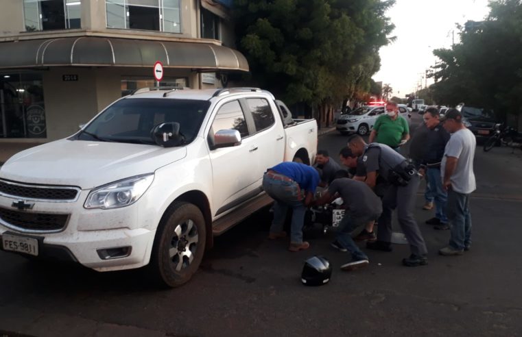 Colisão deixa motociclista ferido no trânsito de Barretos