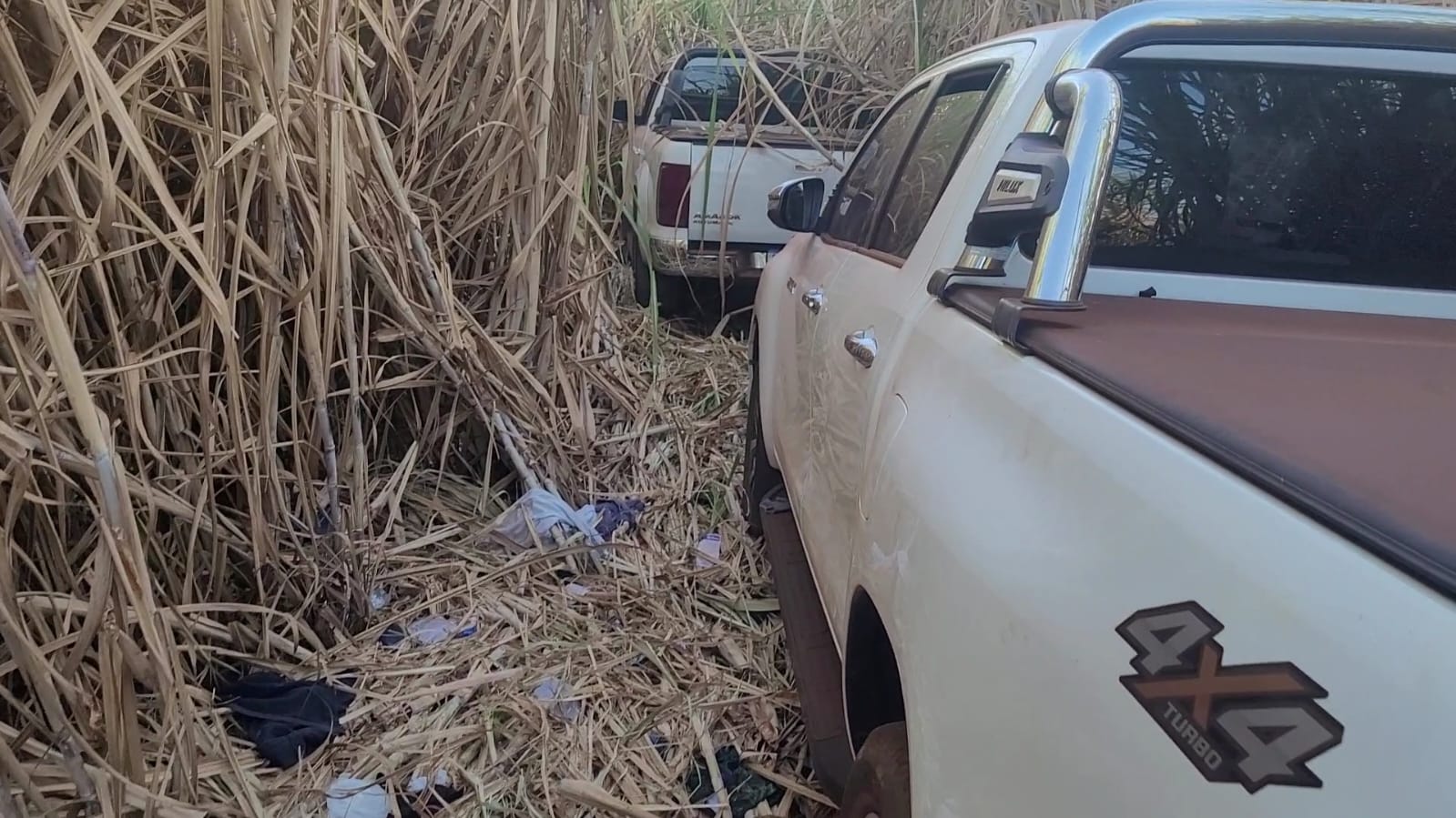 Polícia Civil recupera caminhonetes roubadas em rancho em Colômbia