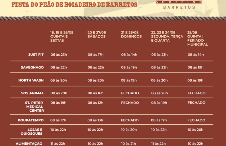 North Shopping tem programação especial para barretenses  e turistas de 18 a 28 de agosto