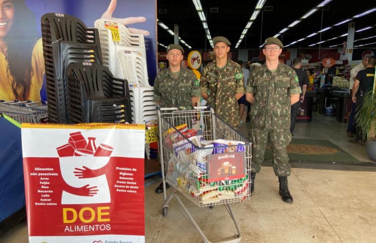 Tiro de Guerra arrecada mais de 1200 quilos de alimentos para o Fundo Social