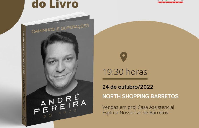 Promoter André Pereira lança livro no North Shopping Barretos, no dia 24 de outubro