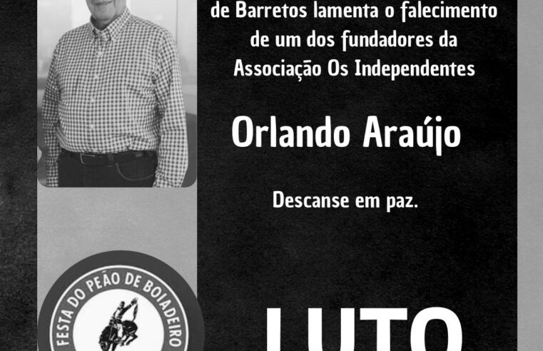 Nota de Falecimento fundador Orlando Araújo