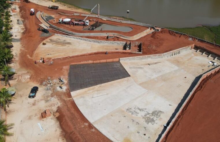 Obra estrutural das piscinas está 80% concluída no  Rio das Pedras Acquapark