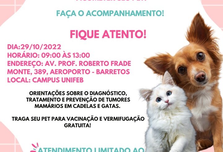 Prefeitura participa de Outubro Rosa Pet da Unifeb neste sabado, 29