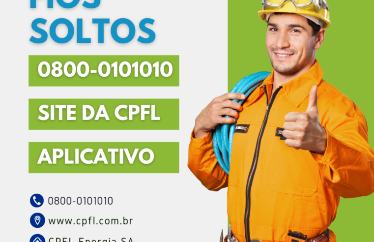 CPFL disponibiliza 0800 para solicitar   retirada de fiação solta 