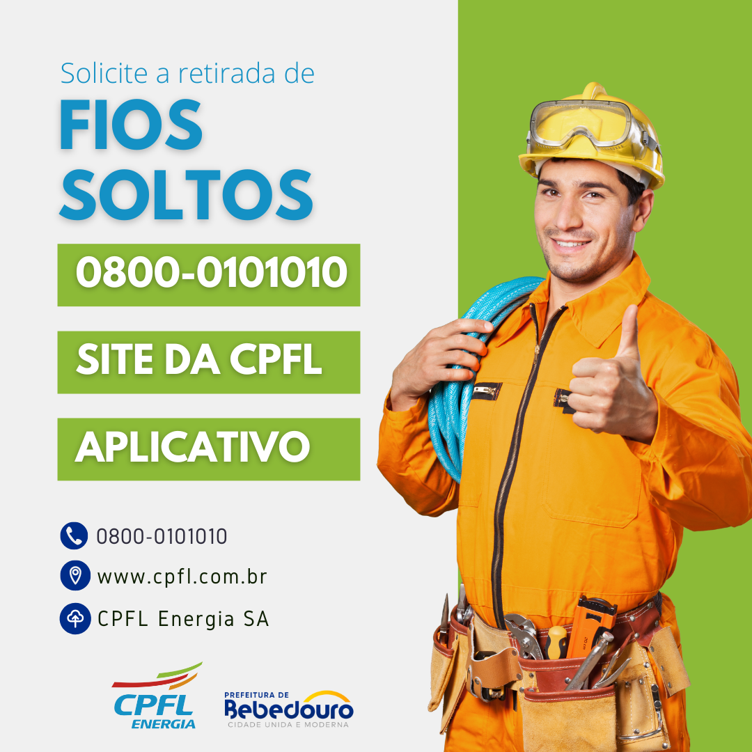 CPFL disponibiliza 0800 para solicitar retirada de fiação solta
