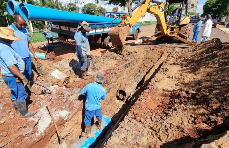 SAAE Barretos substitui adutora em trecho da rua 18 depois de 60 anos