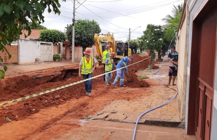 SAAE Barretos repara erro de 30 anos de construção de ramais na C15, no Christiano Carvalho