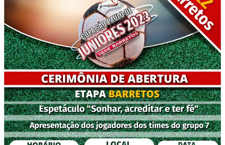 Cerimônia marca abertura da etapa barretense da Copinha 2023