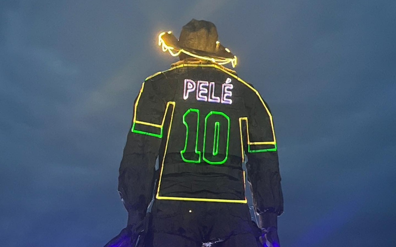 Pelé é homenageado no Parque do Peão, em Barretos