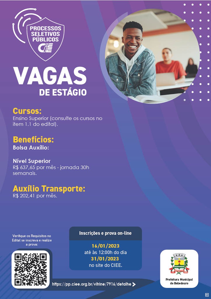 CIEE e Prefeitura abrem inscrições para contratação de estagiários