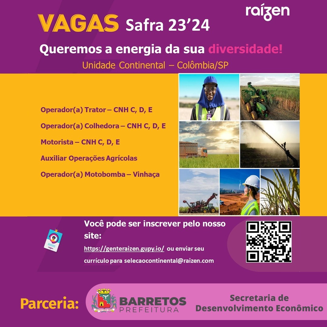 Prefeitura e Raízen realizam feirão de empregos com cerca de 200 vagas