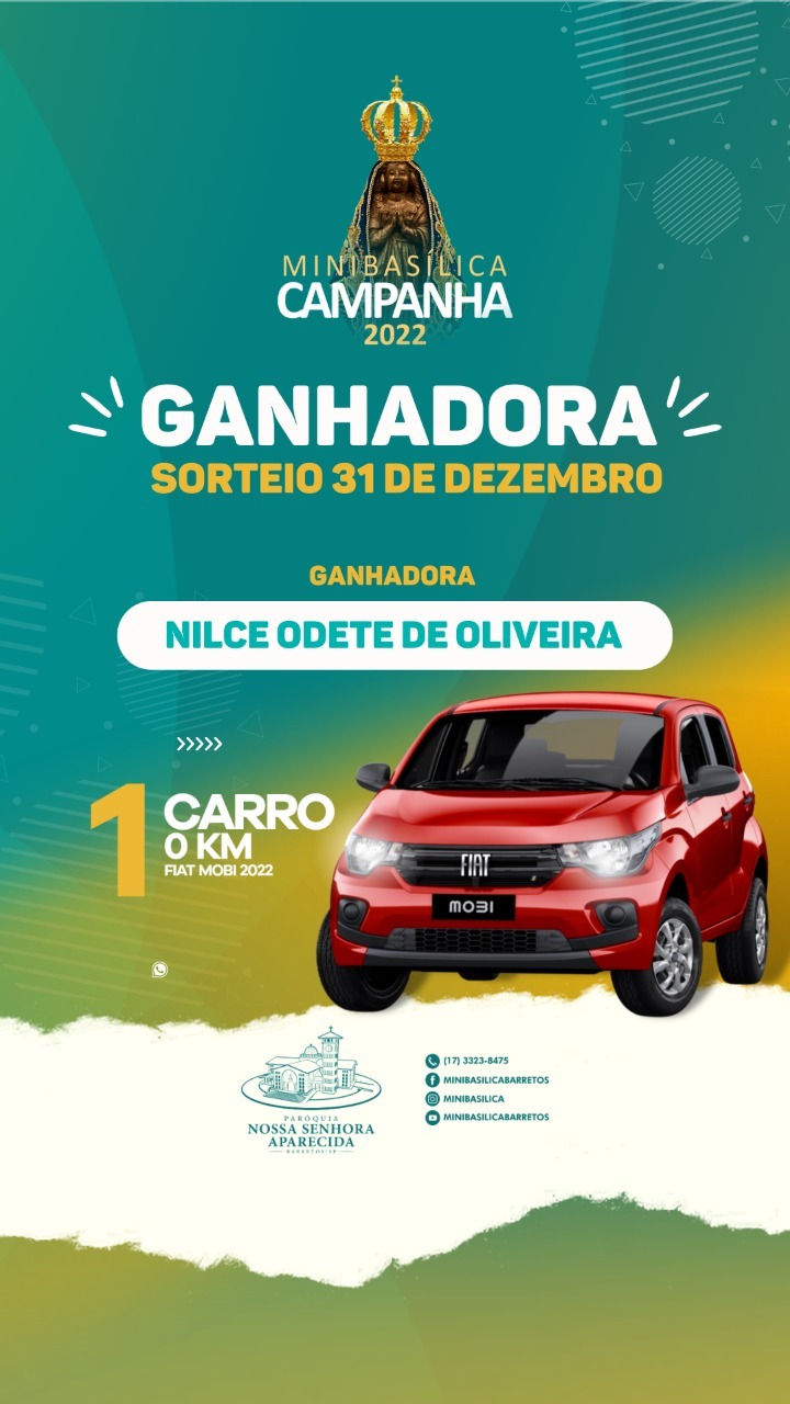 Minibasílica divulga ganhadora do carro