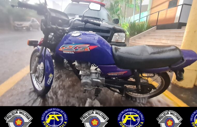 PM aborda moto com chassi e motor suprimidos