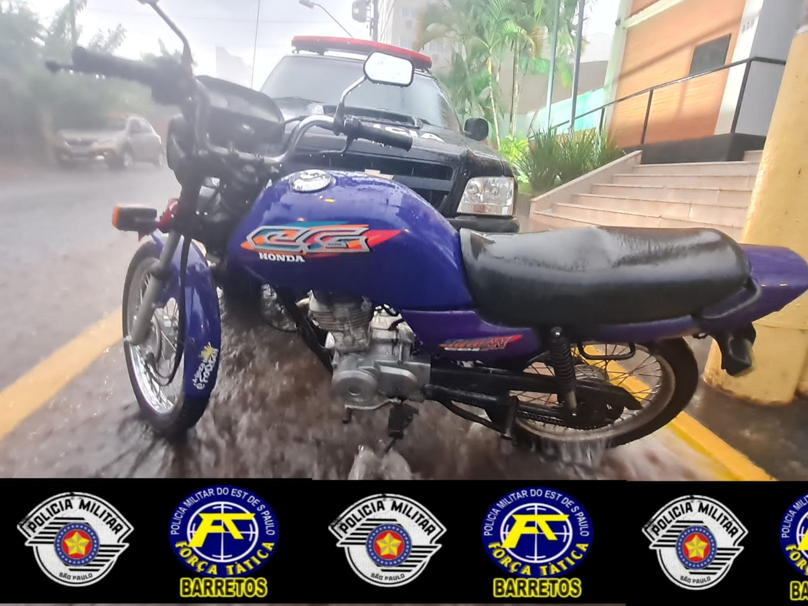 PM aborda moto com chassi e motor suprimidos