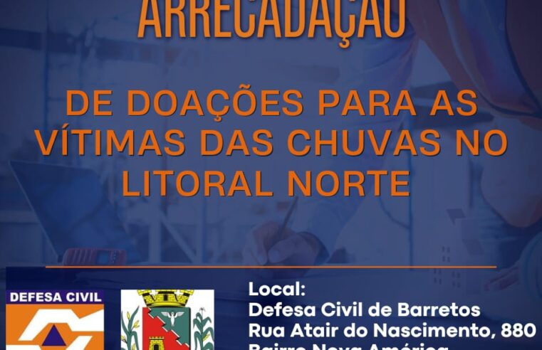 Prefeitura de Barretos mobiliza ações de solidariedade às vítimas das chuvas no litoral norte