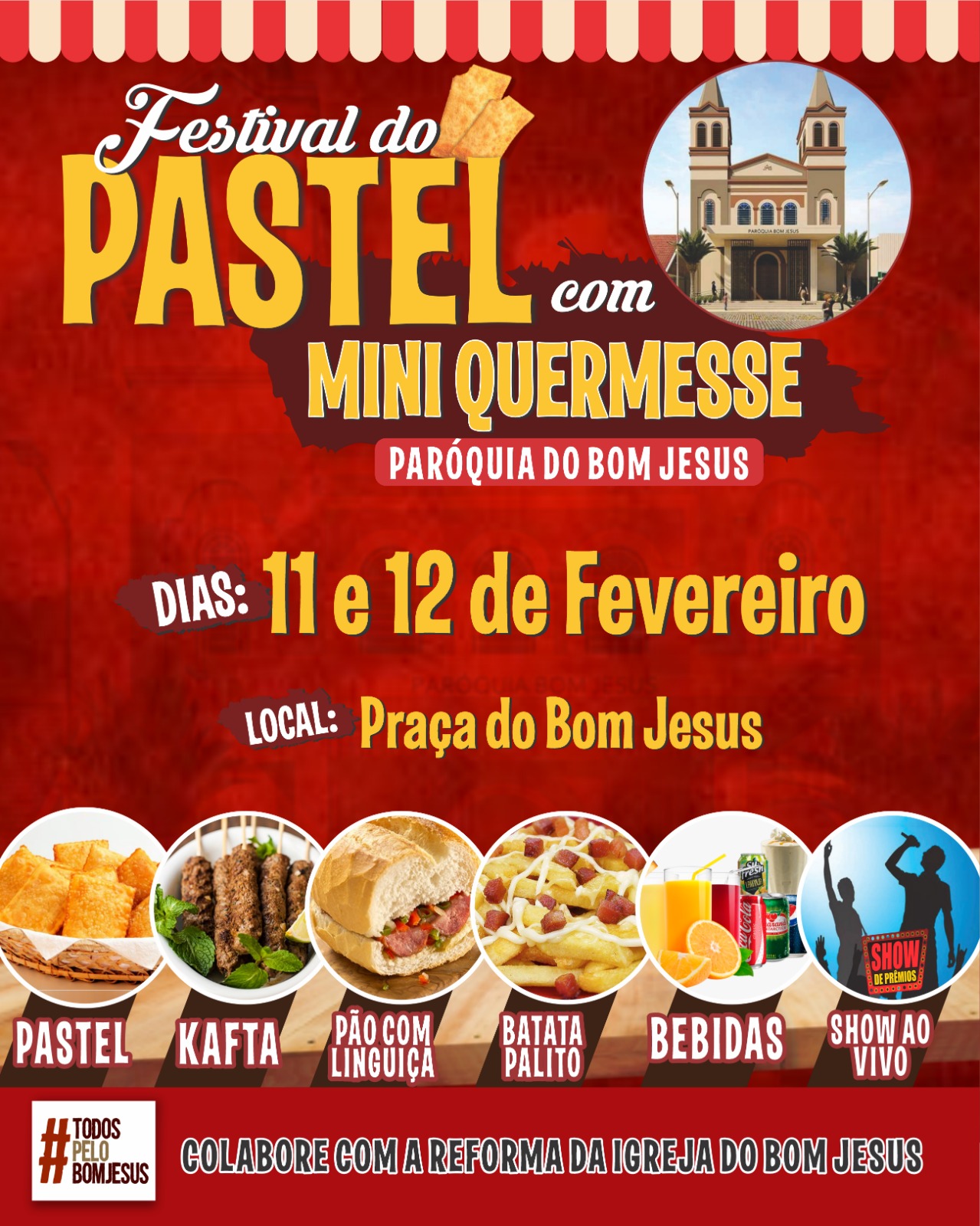 Paróquia promove Festival do Pastel e Mini Quermesse