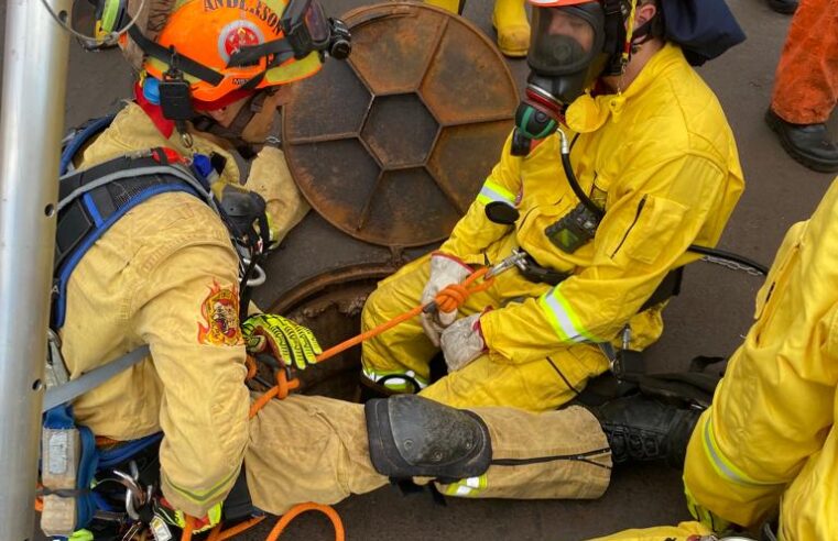 Corpo de Bombeiros realiza  treinamento