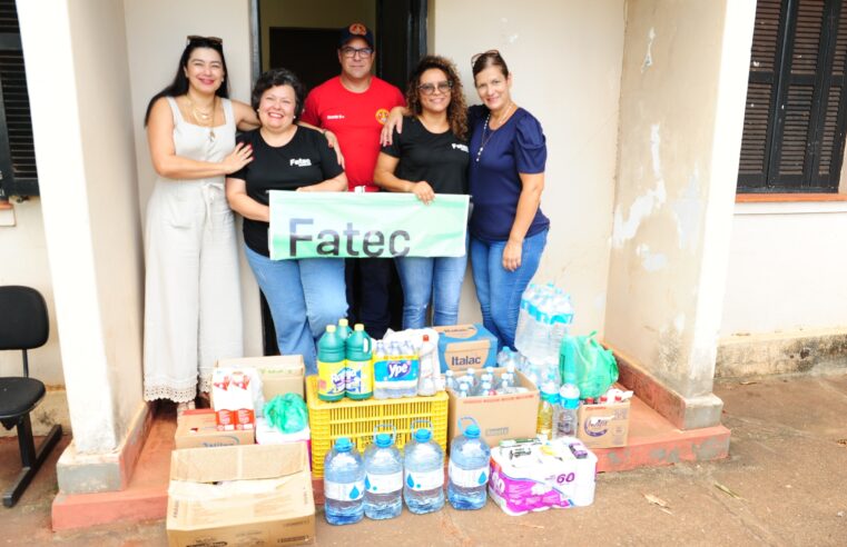 Alunos da Fatec organizam trote solidário e arrecadam doações para as vítimas das chuvas no litoral norte