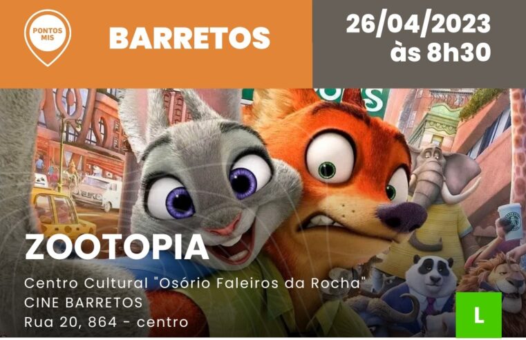 ‘Zootopia’ e ‘O Enigma da Pirâmide’ são atrações da semana do Programa Pontos MIS