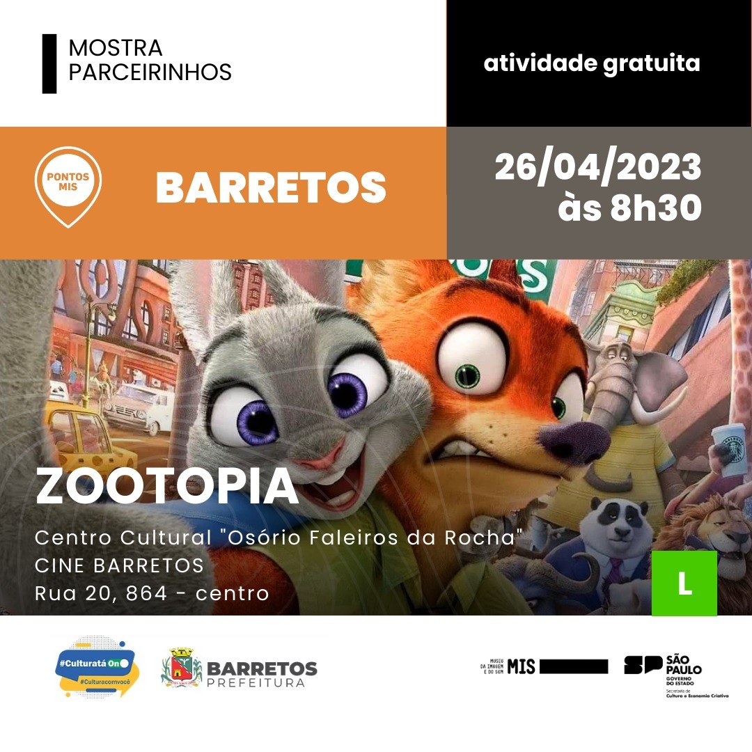 ‘Zootopia’ e ‘O Enigma da Pirâmide’ são atrações da semana do Programa Pontos MIS