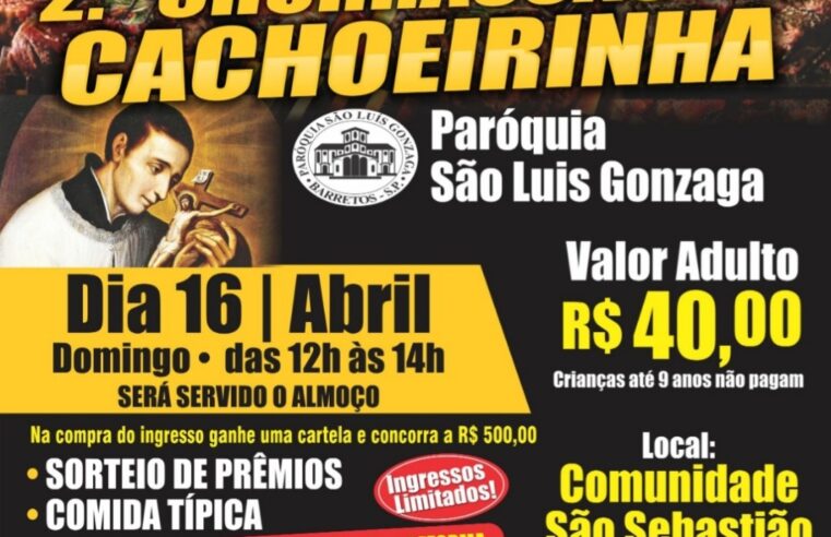 Paróquia São Luiz realiza 2º Churrascão da Cachoeirinha