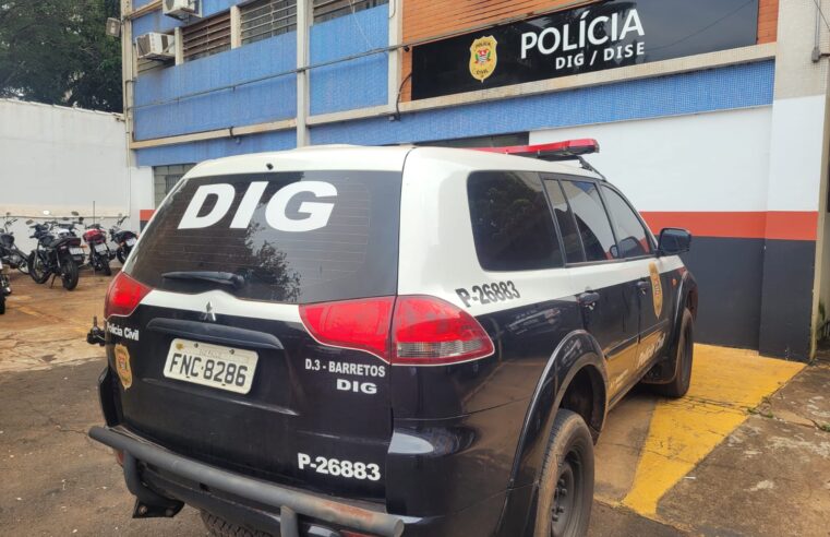 Polícia Civil de Barretos prendeu hoje um homem flagrante por adulteração de sinal de identificador de veículo automotor