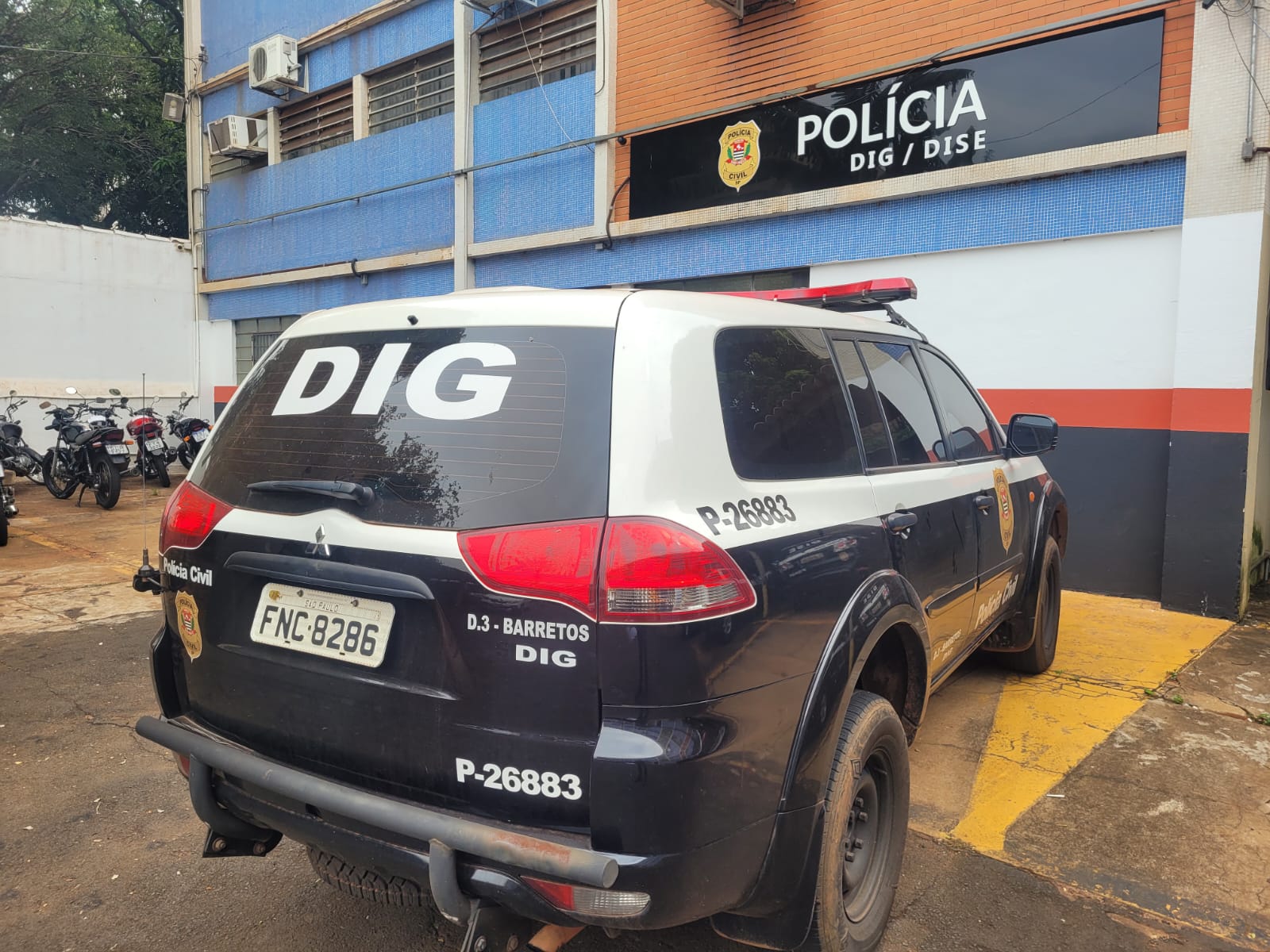 Polícia Civil de Barretos prendeu hoje um homem flagrante por adulteração de sinal de identificador de veículo automotor