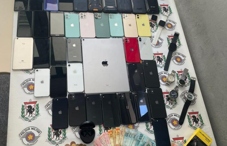 Cavalaria da PM apreende mais de 30 celulares roubados no centro de SP