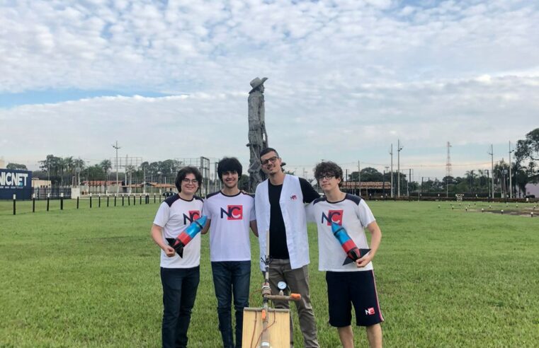 Parque do Peão foi cenário do lançamento de “foguete” de experimento do Colégio Nomelini