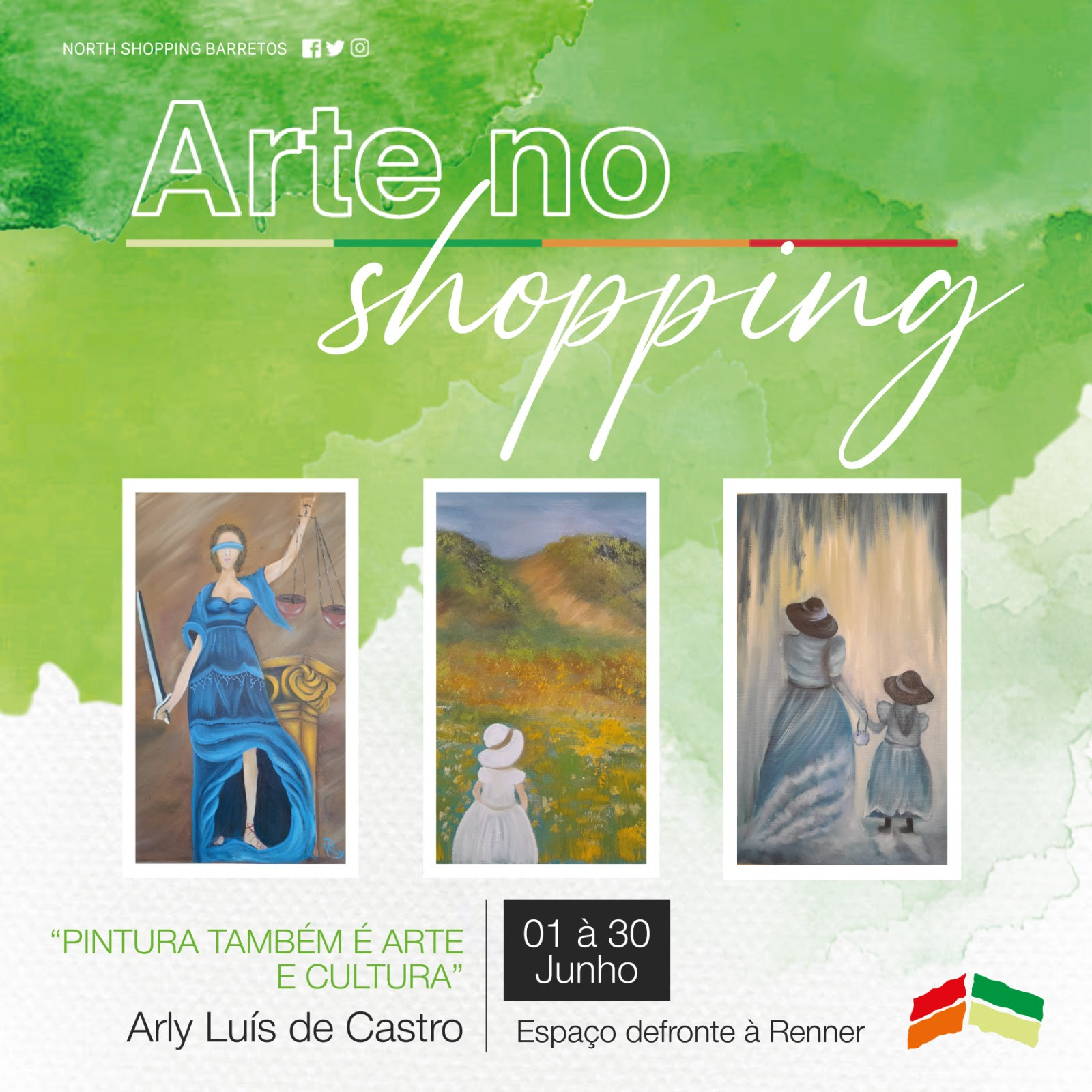 Arly de Castro expõe suas obras no projeto Arte no Shopping do North Shopping